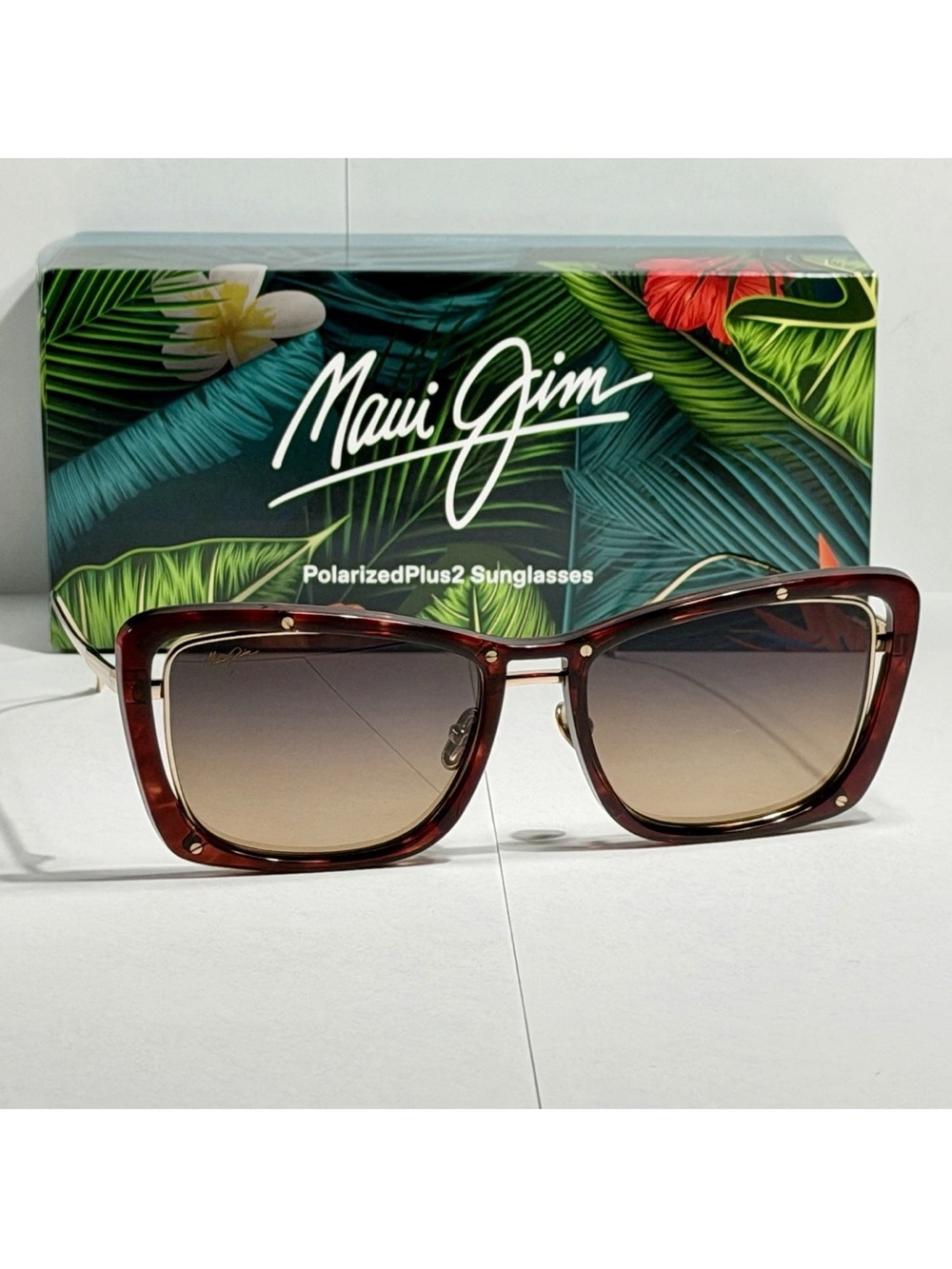 MAUI JIM ADRIFT MJ 808-10 GOLD TORTOISE HCL BRONZE POLARIZED SUNGLASSES NEW